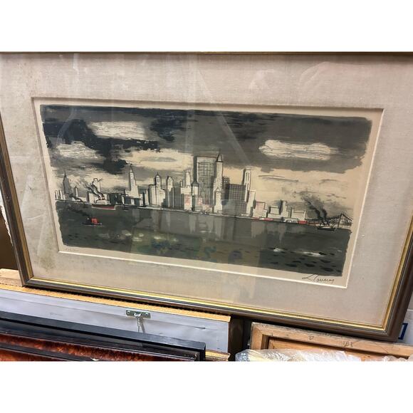 Mid century print I Loveray “Chicago” 31x21 framed